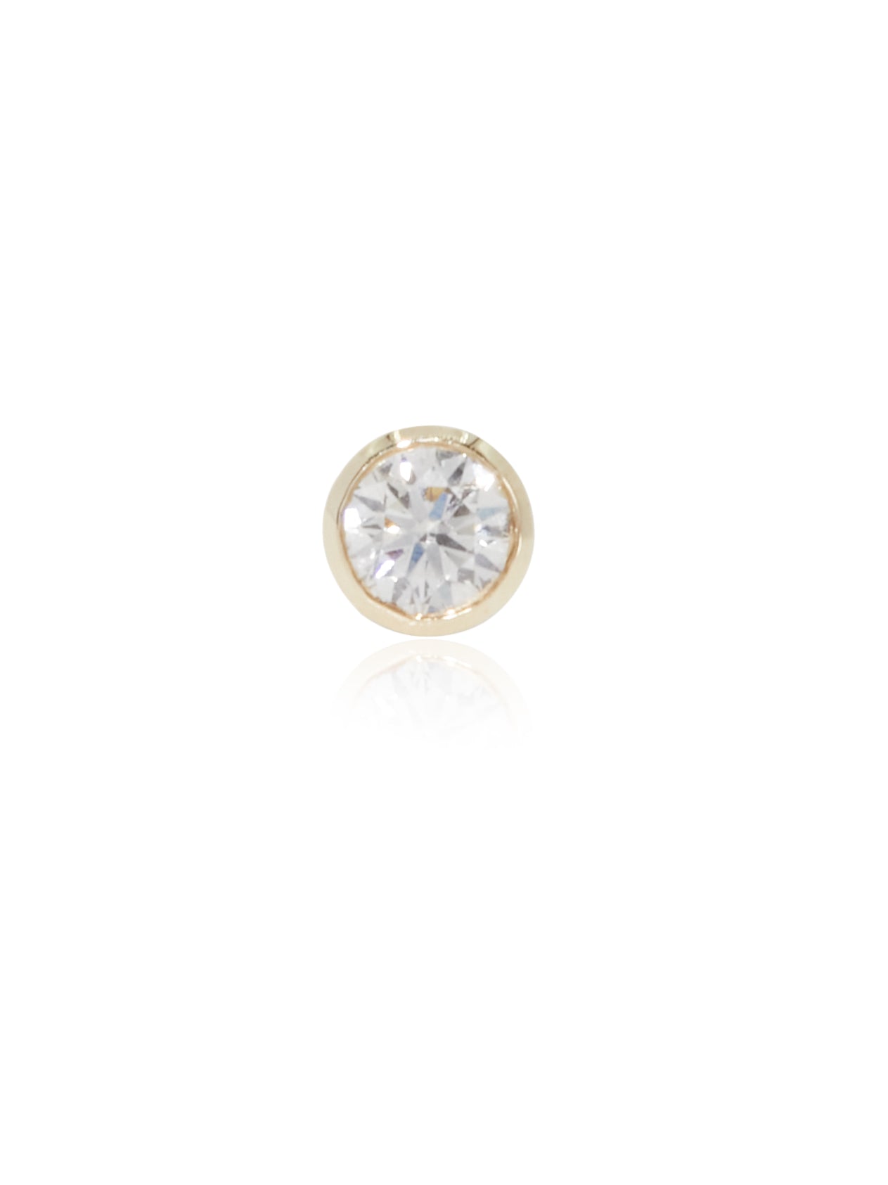 10KT GOLD 3MM DIAMOND SINGLE STUD EARRING