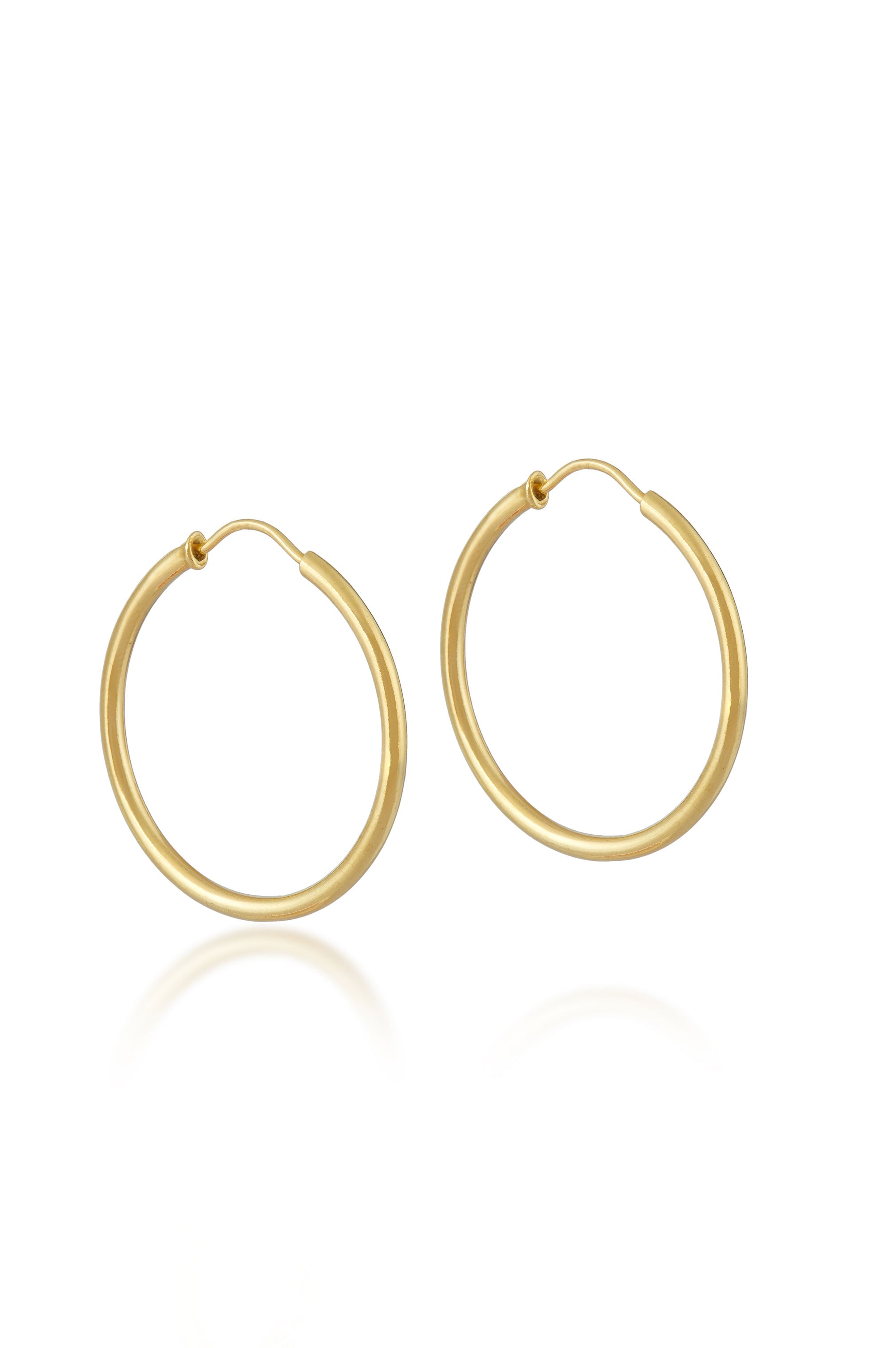 SIMPLE MEDIUM HOOP EARRINGS