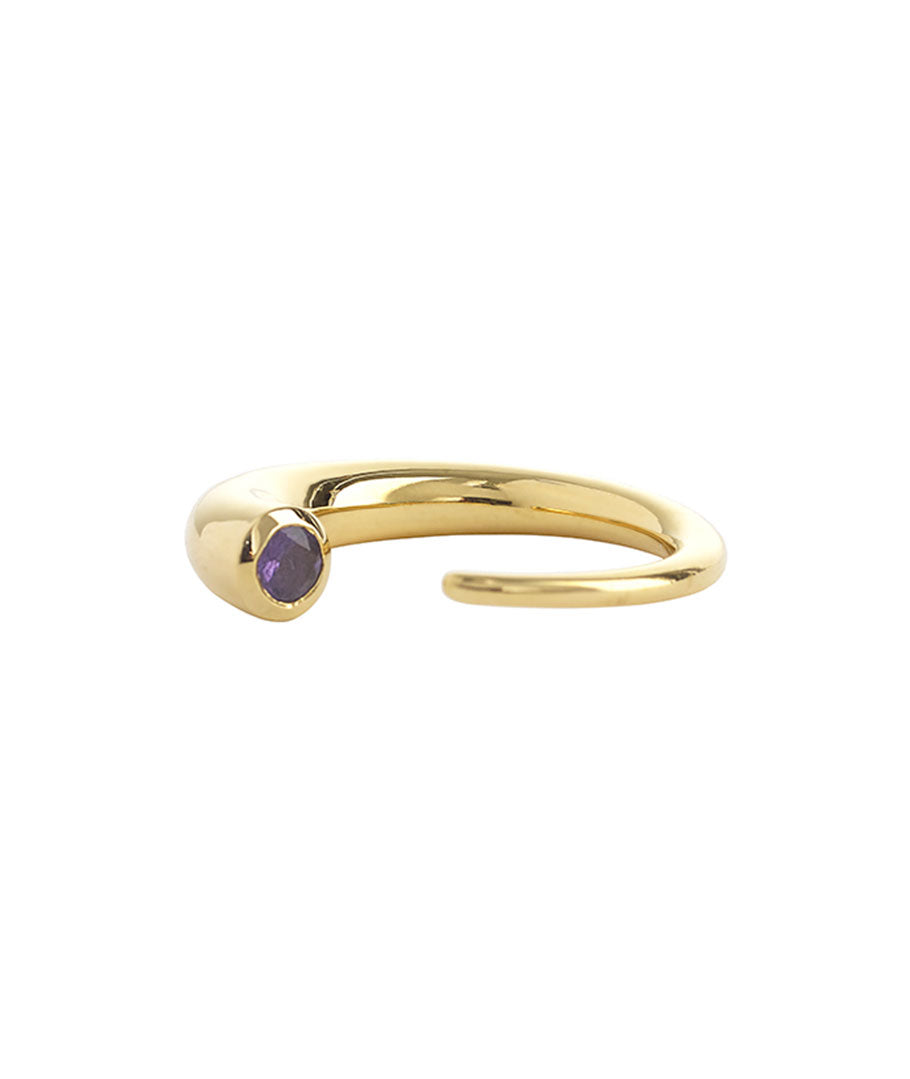 AMETHYST HORN RING