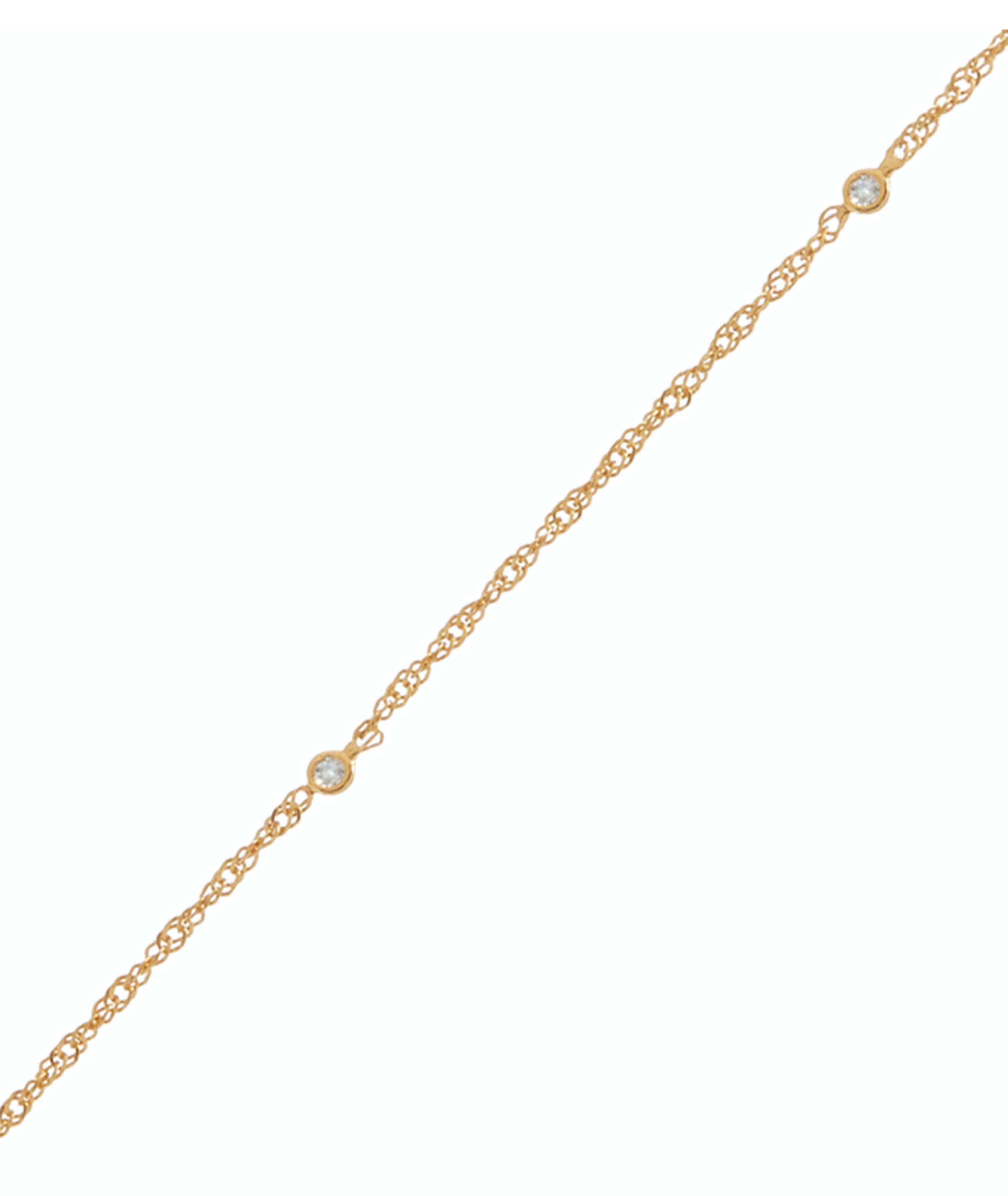 WHITE TOPAZ CHAIN ANKLET