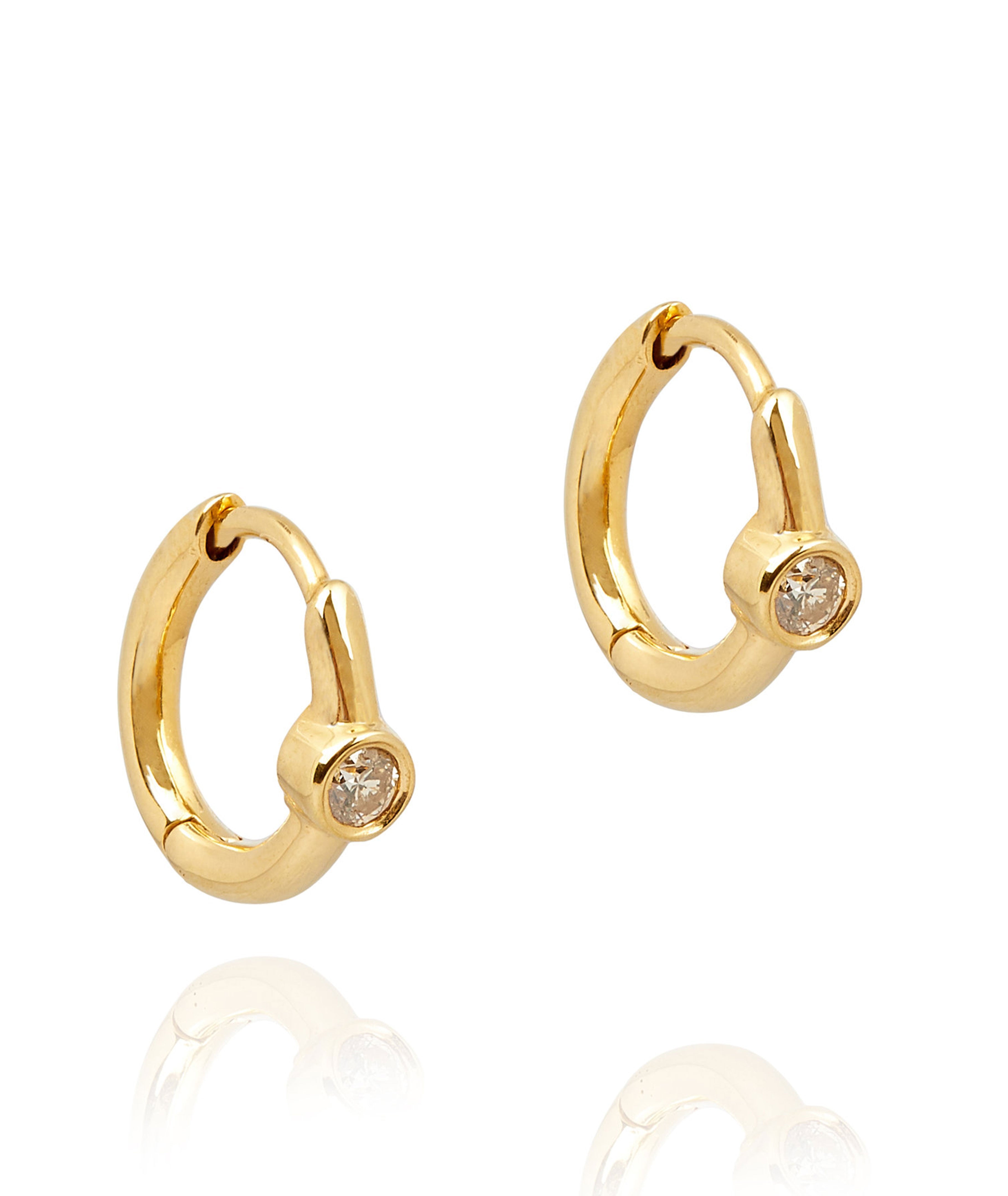 DIAMOND CUFF HOOP EARRINGS